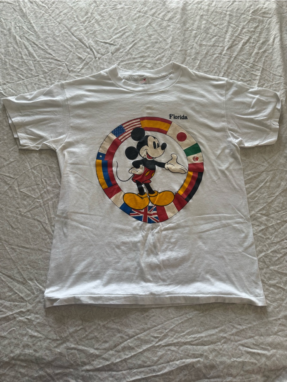 Vintage 1980’s Mickey Mouse Florida Tshirt XL Sherry Made In USA Single Stitch